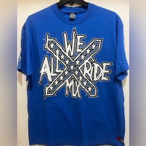 WE ALL RIDE MX Men's T-shirt - Vintage Biker Blue Color Men's T-Shirt - New